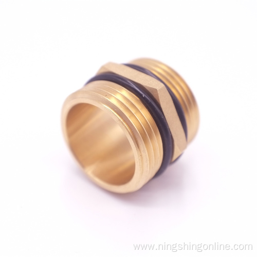 Brass hex nipple with O ring